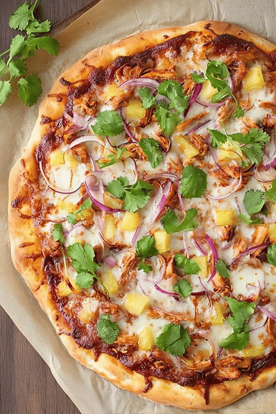 Minute Hawaiian BBQ Chicken Pizza: Easy Weeknight Recipe